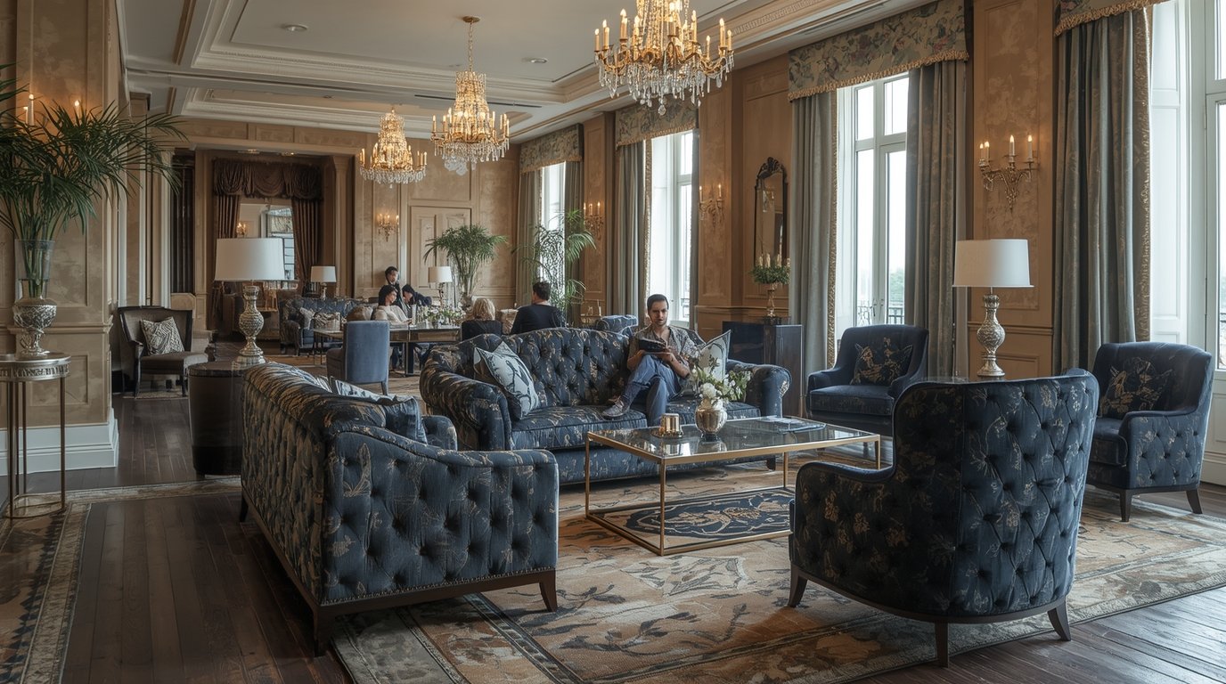 Custom upholstery for a boutique hotel